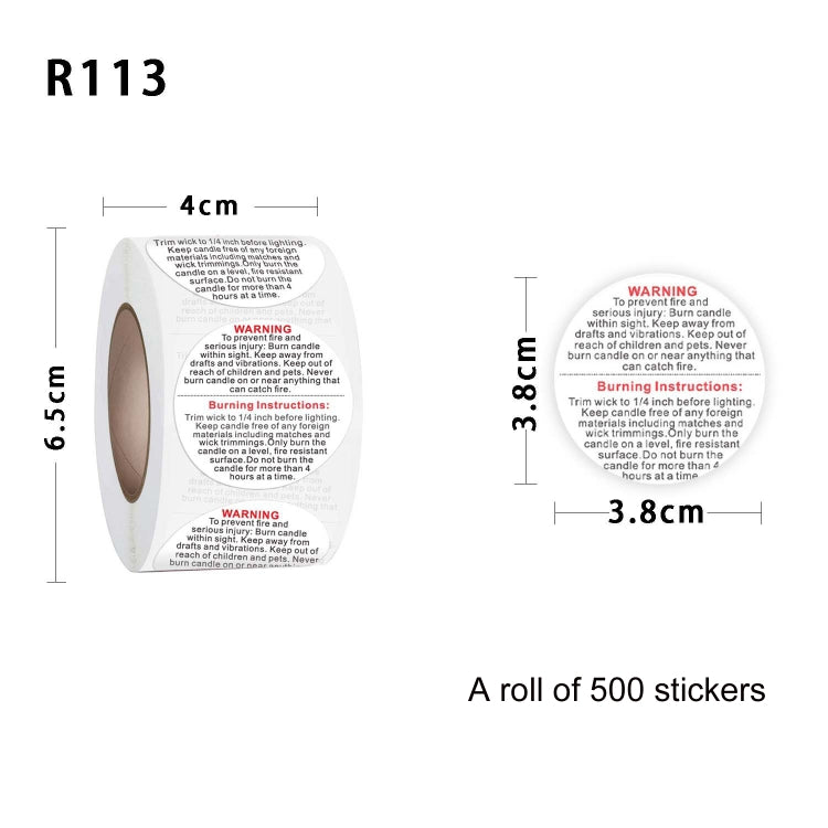 Round Warning Label Packaging Self-Adhesive Warning Sticker