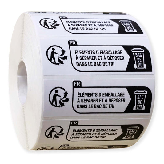 7x2cm Environmentally Friendly Packaging Warning Slogan Label Sticker