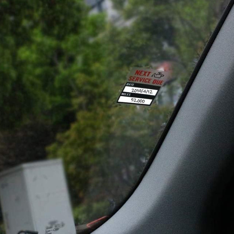 Car Oil Change/Maintenance Reminder Window Sticker