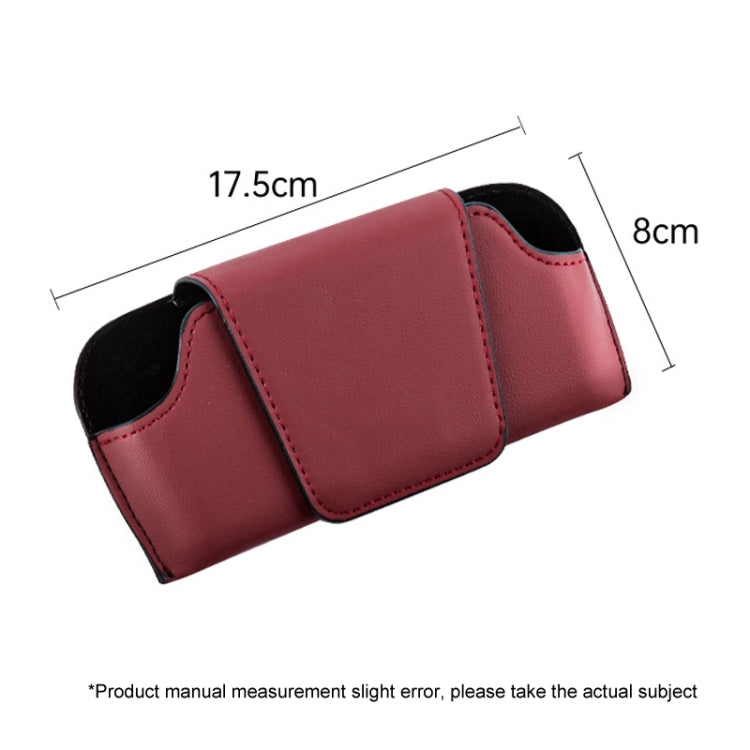 Car Eyeglasses Case Sun Visor Back Clip Sunglasses Organizer Multi-function Leather Sunglasses Clip