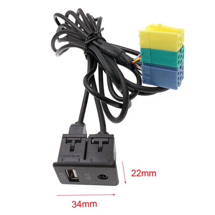 For Hyundai Kia 20 Pin Car CD Changer AUX+USB Audio Cable