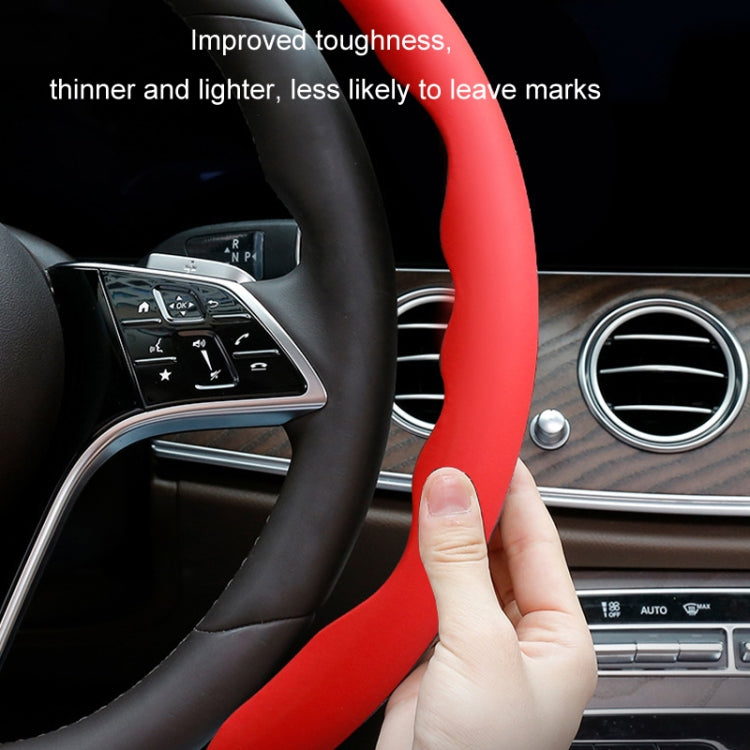 38cm Liquid Silicone Sweat-Absorbing Anti-Skid Car Steering Wheel Cover
