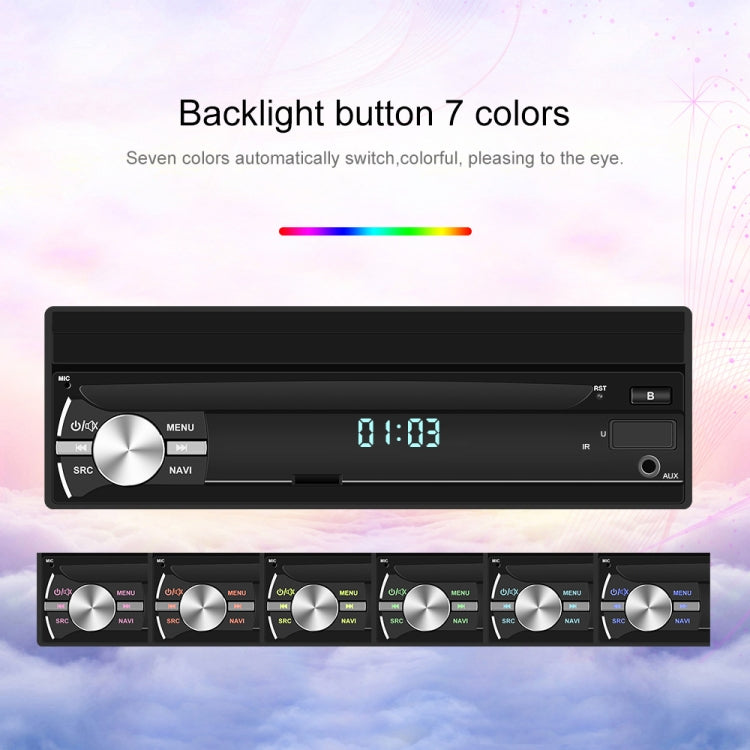 7-Inch Single Din Android 10.0 Carplay Screen With GPS Navigation/Bluetooth/Mirror Link/DVR Input