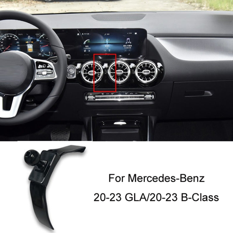 For Mercedes-Benz Left-Handed Drive Mobile Phone Holder Car Air Outlet Base, 20-23 GLA/20-23 B-Class, 20-23 GLB, 20-23 GLE/20-23 GLS, 21-23 S-Class, 22-23 C-Class