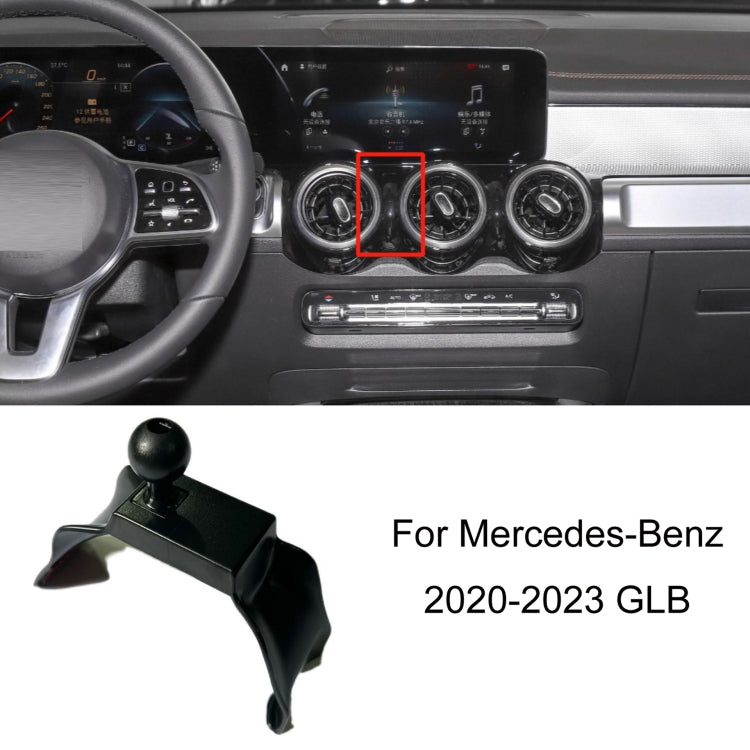 For Mercedes-Benz Left-Handed Drive Mobile Phone Holder Car Air Outlet Base, 20-23 GLA/20-23 B-Class, 20-23 GLB, 20-23 GLE/20-23 GLS, 21-23 S-Class, 22-23 C-Class