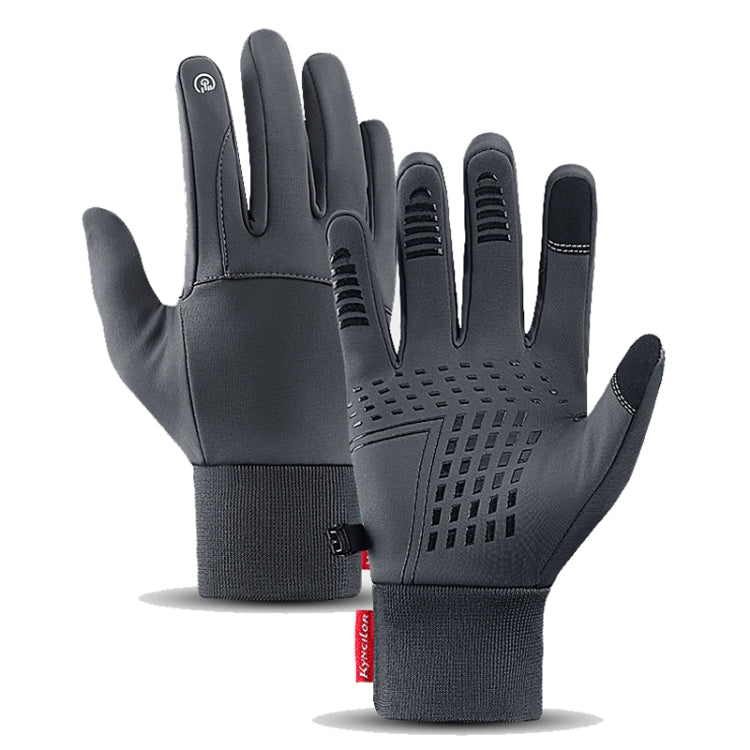 Kyncilor Waterproof Cycling Warm Gloves Two-finger Touch Screen Ultra-soft Velvet Outdoor Gloves