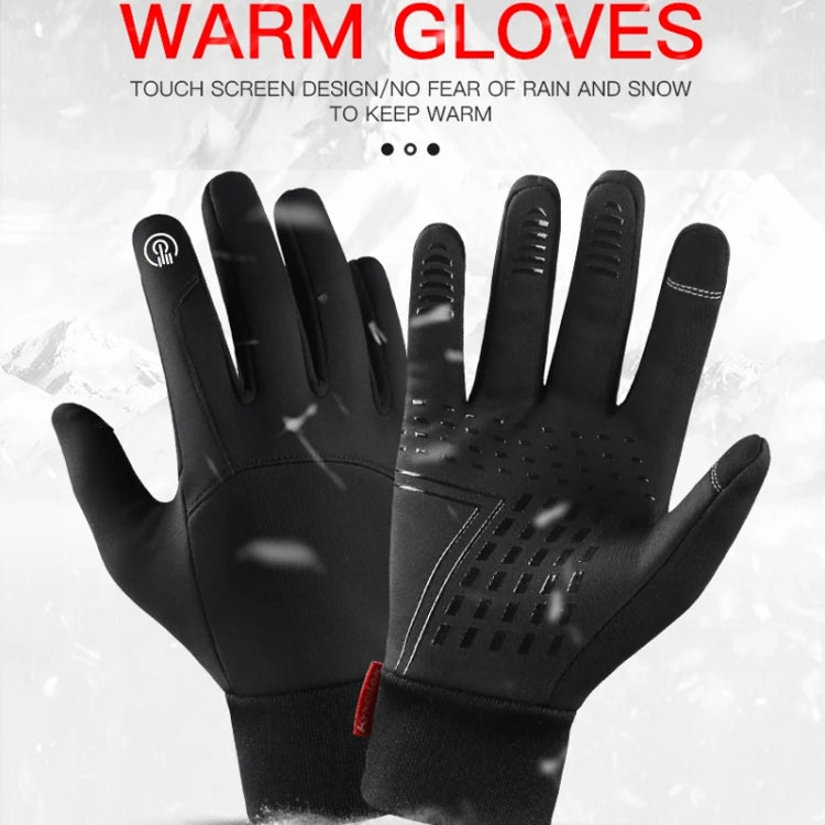 Kyncilor Waterproof Cycling Warm Gloves Two-finger Touch Screen Ultra-soft Velvet Outdoor Gloves