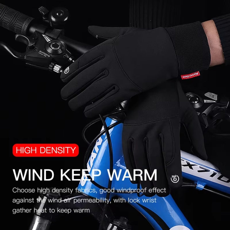 Kyncilor Waterproof Cycling Warm Gloves Two-finger Touch Screen Ultra-soft Velvet Outdoor Gloves