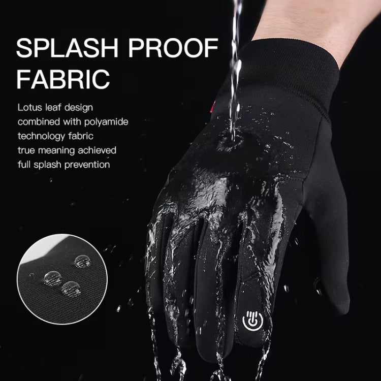 Kyncilor Waterproof Cycling Warm Gloves Two-finger Touch Screen Ultra-soft Velvet Outdoor Gloves