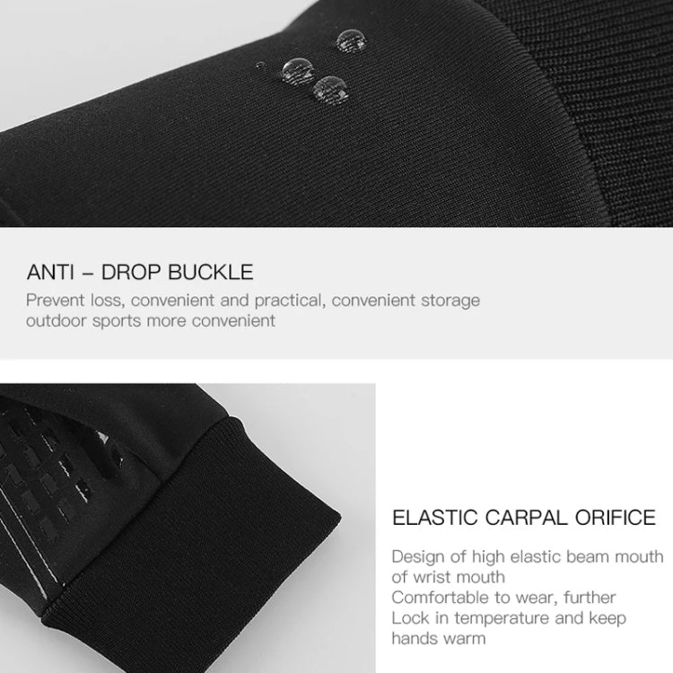 Kyncilor Waterproof Cycling Warm Gloves Two-finger Touch Screen Ultra-soft Velvet Outdoor Gloves