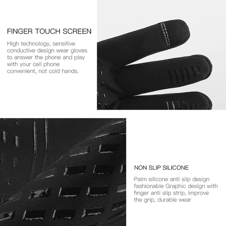 Kyncilor Waterproof Cycling Warm Gloves Two-finger Touch Screen Ultra-soft Velvet Outdoor Gloves