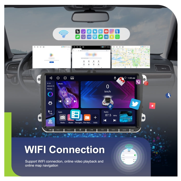 For Volkswagen 4+64G Multimedia Player Android 13 System