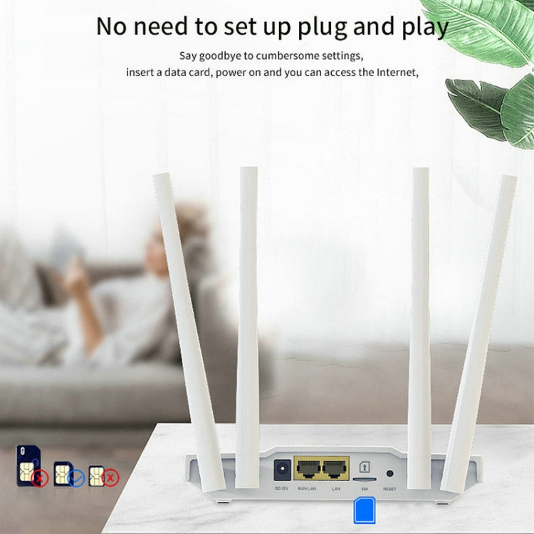 4G Wireless SIM Card Router 4G Hotspot Sharing Mobile CPE Full Netcom, EU Plug