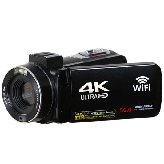 4K  Digital Video Camera 3 Inch IPS Touch Screen 56MP 18X Digital Zoom WiFi Camcorder