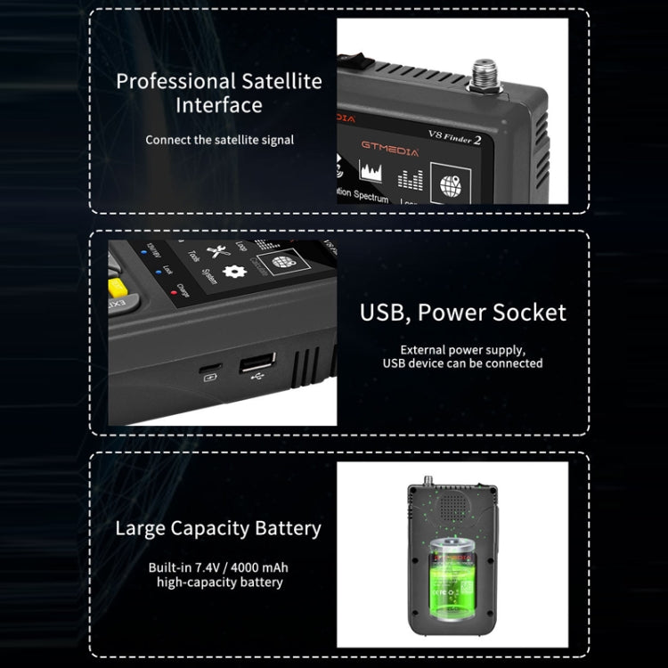 GTMedia Full HD Digital Satellite Finder With 3.5 Inch LCD Screen