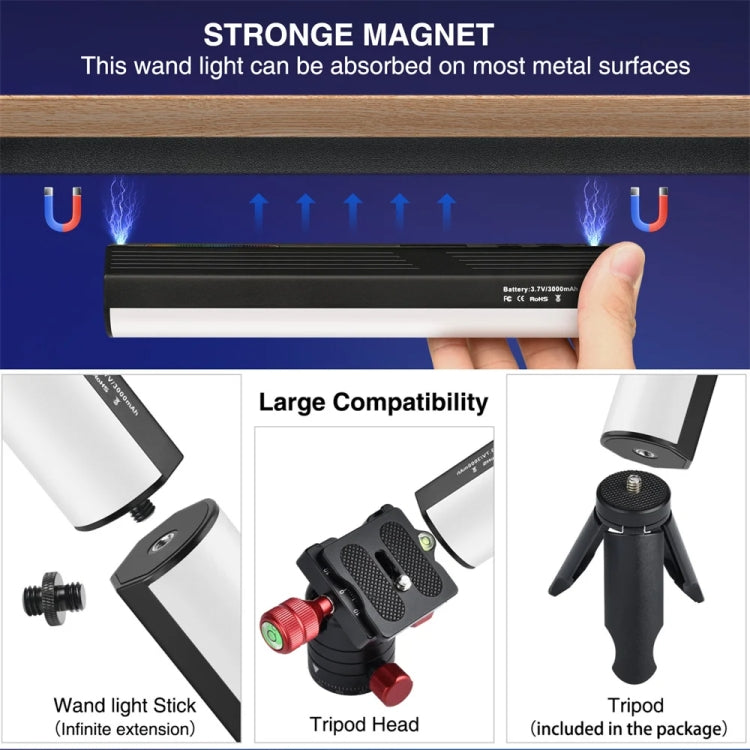 VLOGLITE Full Colorful Handheld Fill Light Stick Live Photography Ambient Light Outdoor Lighting