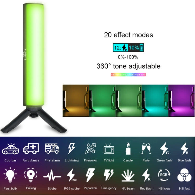 VLOGLITE Full Colorful Handheld Fill Light Stick Live Photography Ambient Light Outdoor Lighting