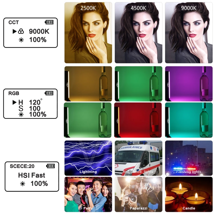 VLOGLITE Full Colorful Handheld Fill Light Stick Live Photography Ambient Light Outdoor Lighting