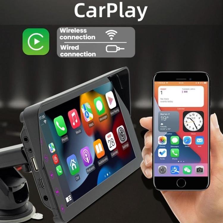 7 Inch Bluetooth 5.0 Portable CarPlay Monitor