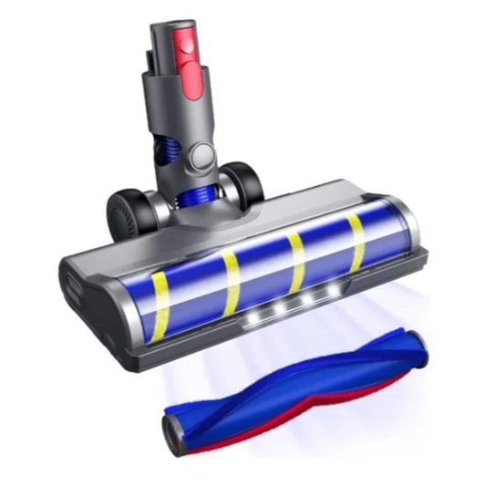 For Dyson V6 / V7 / V8 / V10 / V11 / V15 Soft Velvet Floor Brush & Direct Drive Roller Set with LED Light