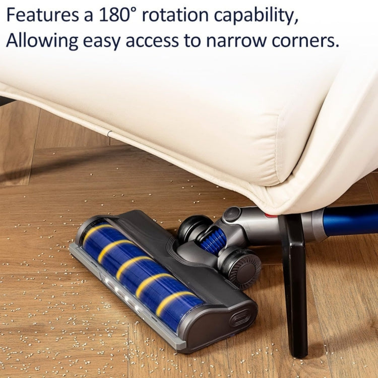 For Dyson V6 / V7 / V8 / V10 / V11 / V15 Soft Velvet Floor Brush & Direct Drive Roller Set with LED Light