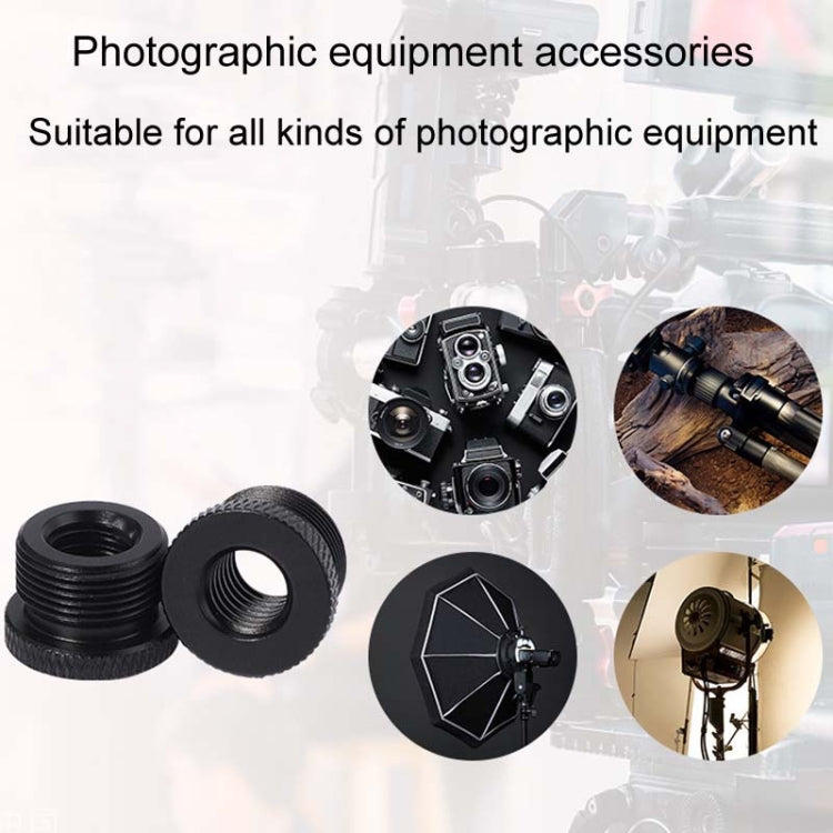 2pcs Metal 3/8 Female To 5/8-27 Male Adapter Screws Microphone Stands Conversion Photo Accessories