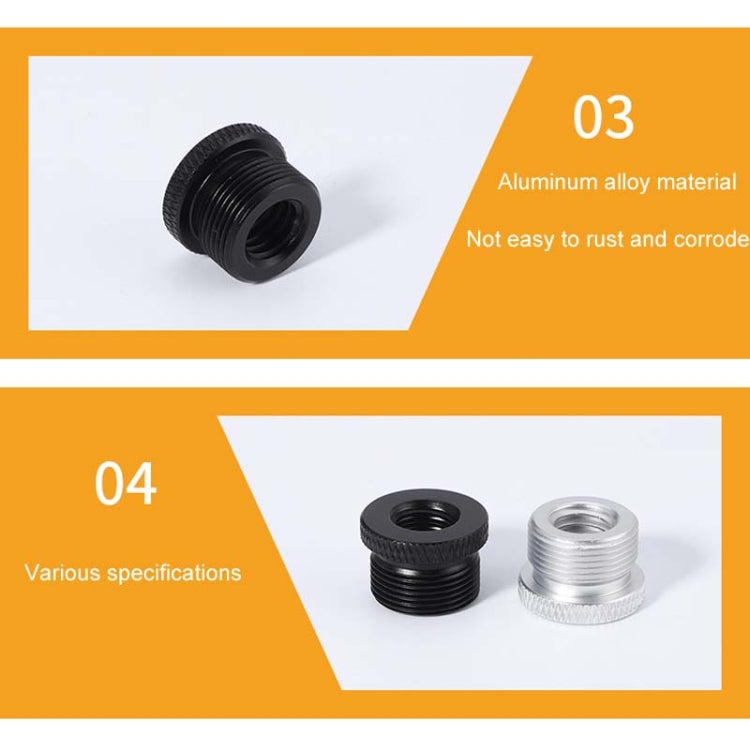 2pcs Metal 3/8 Female To 5/8-27 Male Adapter Screws Microphone Stands Conversion Photo Accessories