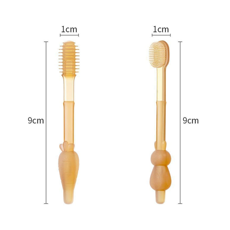 Food-grade Silicone Baby Milk Toothbrush + Tongue Brush Children Oral Cleaning Brush