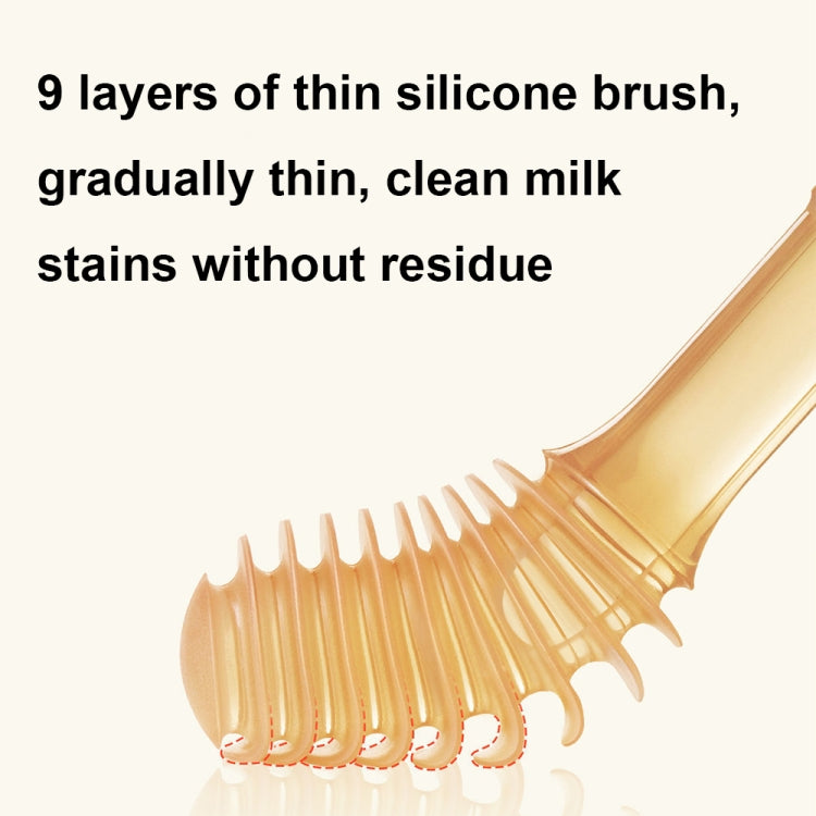 Food-grade Silicone Baby Milk Toothbrush + Tongue Brush Children Oral Cleaning Brush