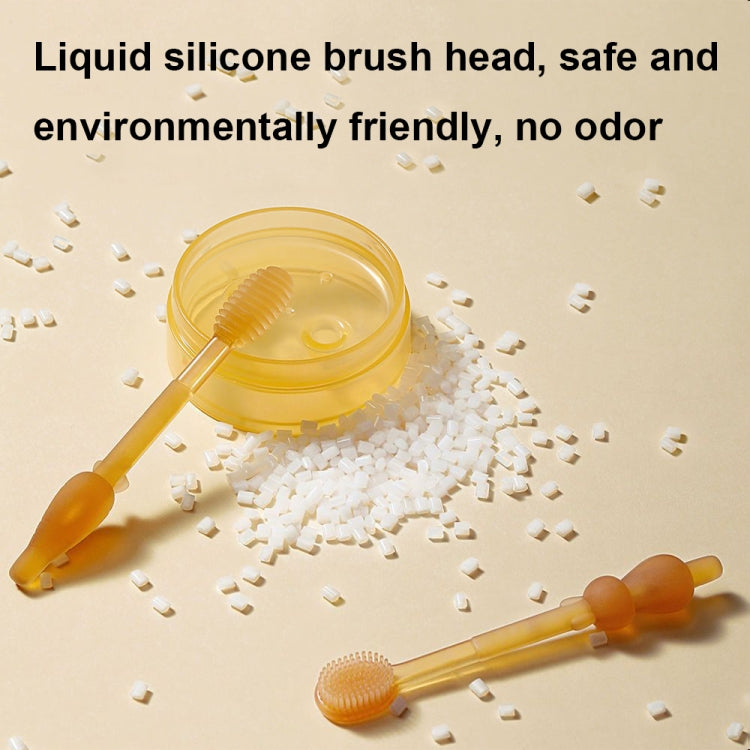 Food-grade Silicone Baby Milk Toothbrush + Tongue Brush Children Oral Cleaning Brush