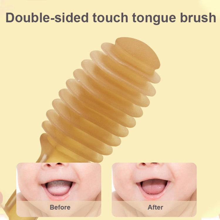 Food-grade Silicone Baby Milk Toothbrush + Tongue Brush Children Oral Cleaning Brush