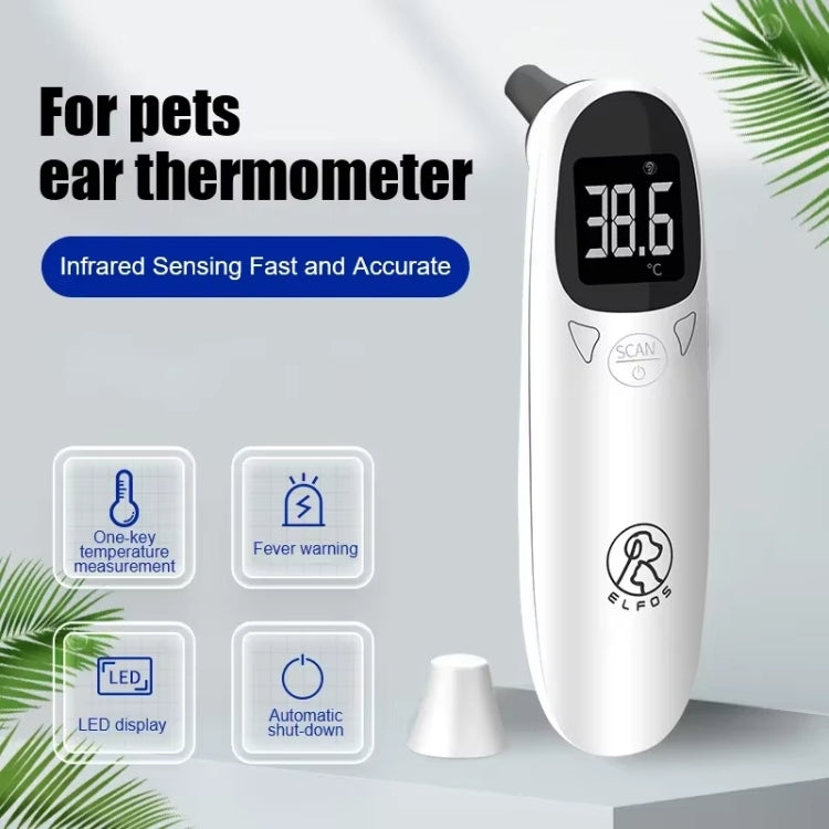 ELOFS EF-07 Pet Dog Cat Ear Digital Thermometer Accurate Infrared Measuring Animal Thermometer