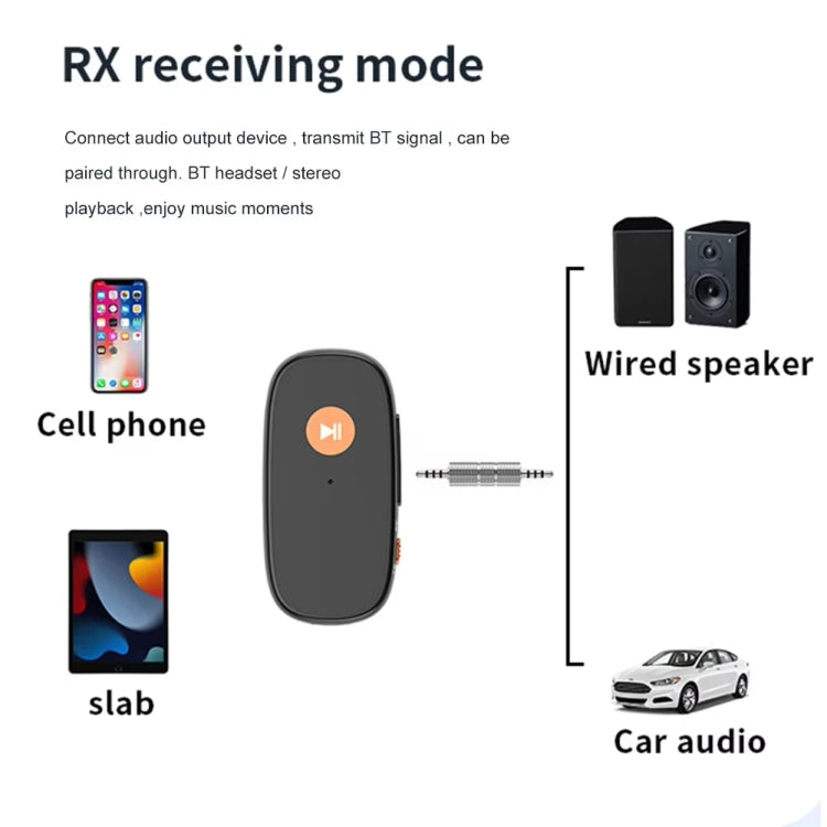 2-in-1 AUX Car Bluetooth Receiver Transmitter Hands-free Call Adapter Converter