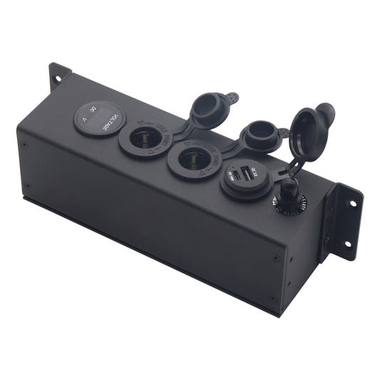 USB Voltmeter Cigarette Lighter Socket With Switch Power Box For Car And Ship