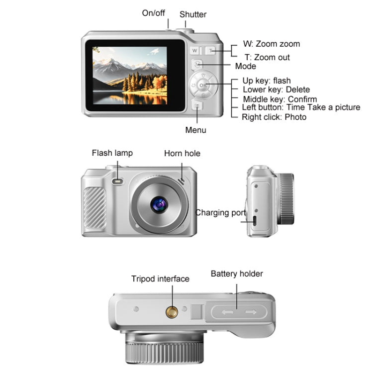 1080P HD Student Retro Digital Card Camera