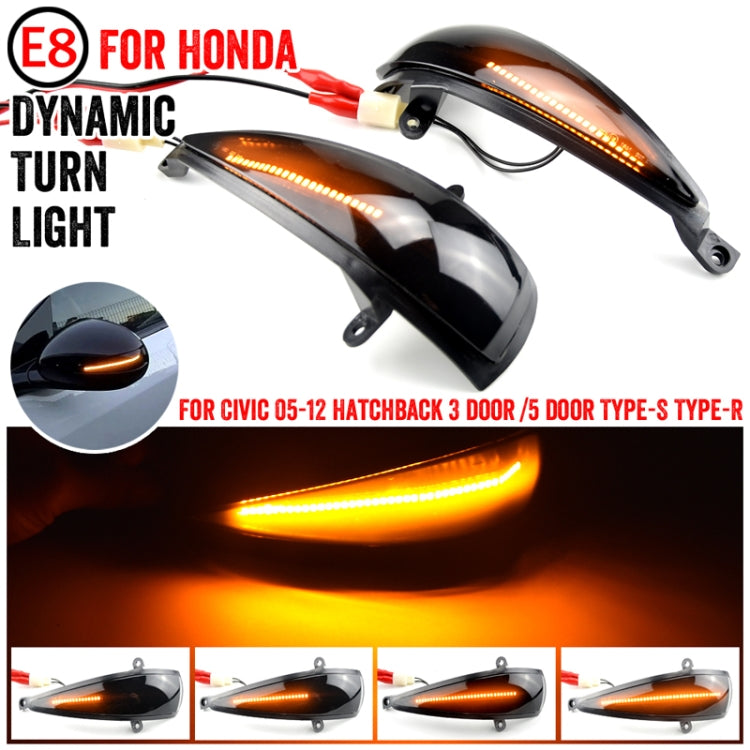 1pair For Honda Civic 8th Rearview Mirror Turn Signal Indicator Lights