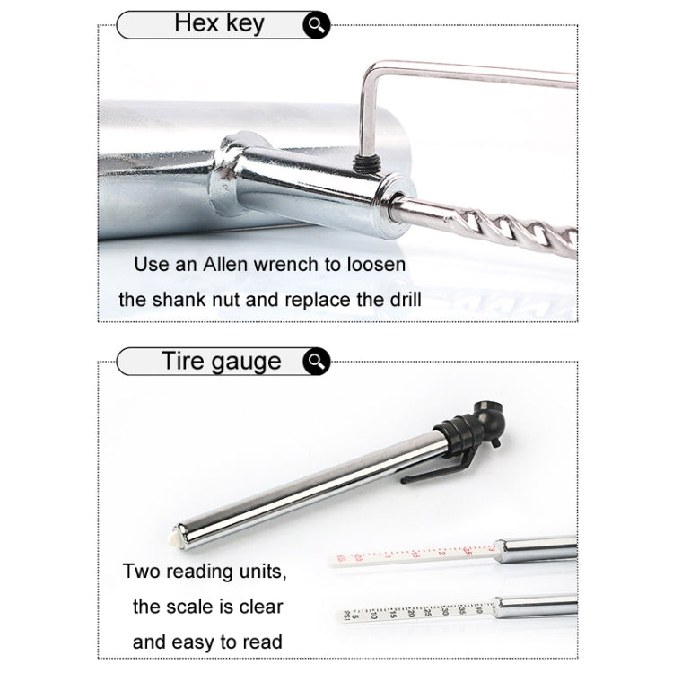 46pcs /Set Car Tubeless Tire Repair Needle Rubber Strip Valve Tip Needle-nosed Pliers Tool Set