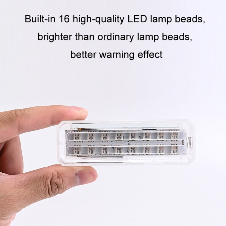 Solar Car Warning Double-Row Flashing Lights