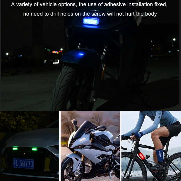 Solar Car Warning Double-Row Flashing Lights