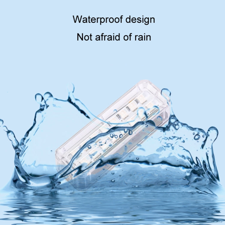 Solar Car Warning Double-Row Flashing Lights