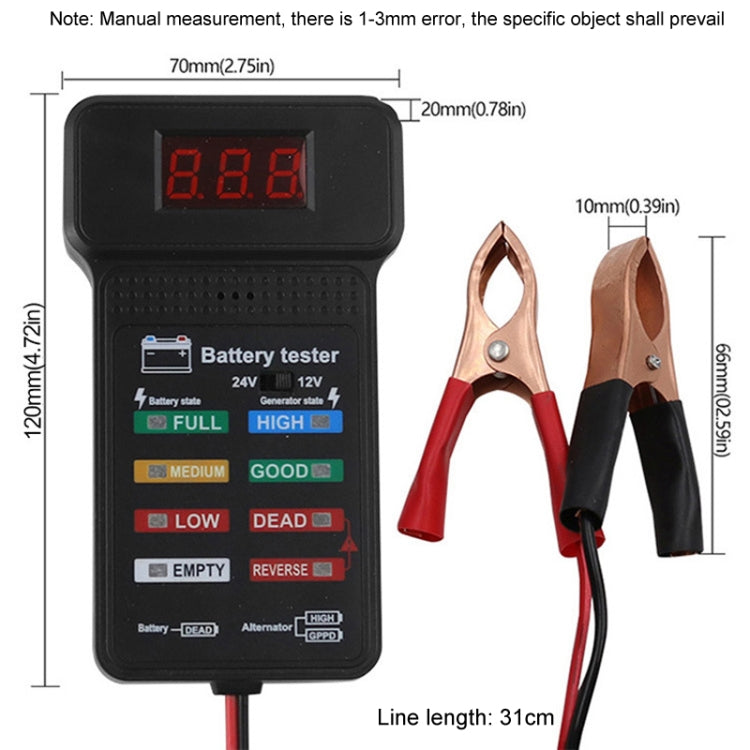 Battery Tester Car Battery Checker Electricity Capacity Tester