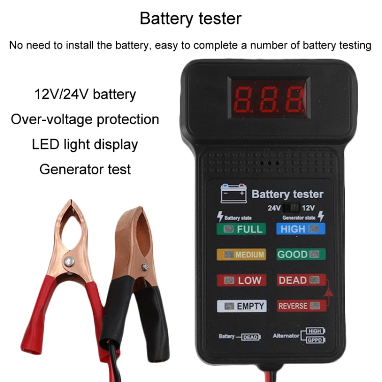 Battery Tester Car Battery Checker Electricity Capacity Tester