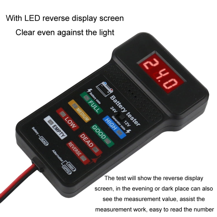 Battery Tester Car Battery Checker Electricity Capacity Tester