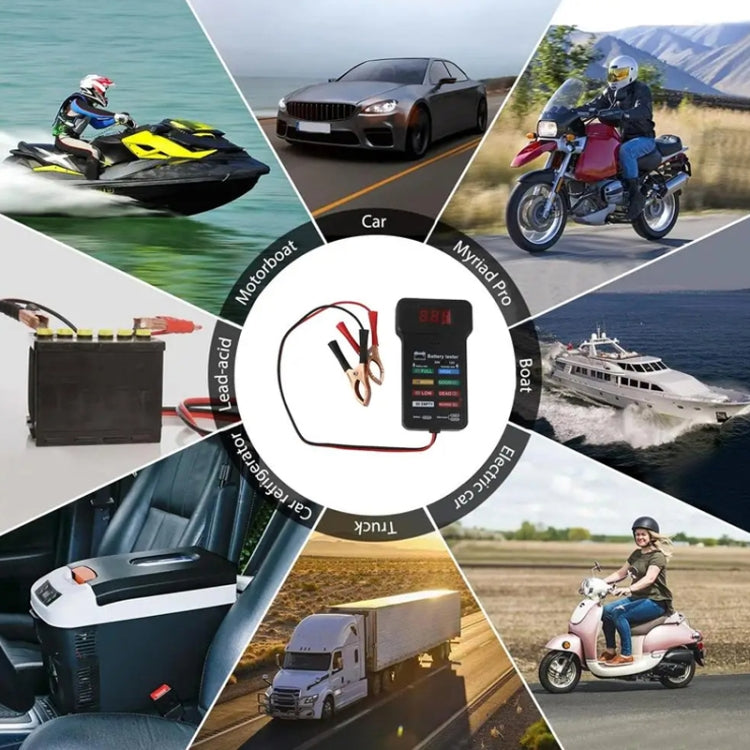 Battery Tester Car Battery Checker Electricity Capacity Tester