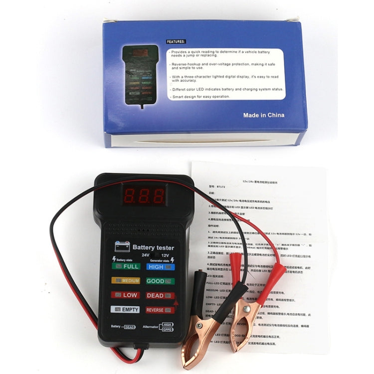 Battery Tester Car Battery Checker Electricity Capacity Tester