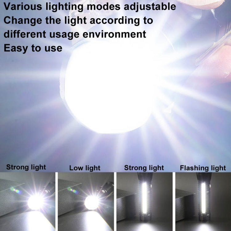 E-SMARTER P27 Pen Clip Strong Light Flashlight Laser Wick High Bright Side Light Outdoor Emergency Adventure Flashlight