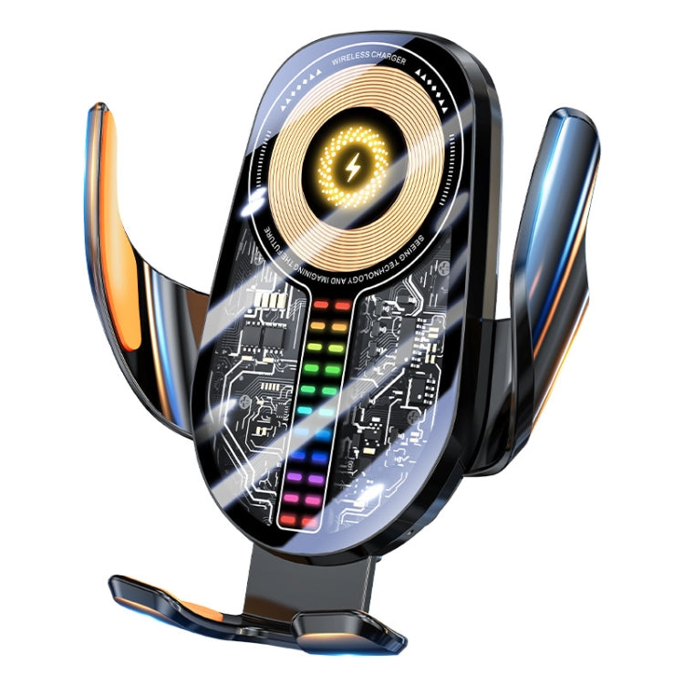 15W Car Sound Pickup Atmosphere Light Wireless Mobile Phone Charging Stand