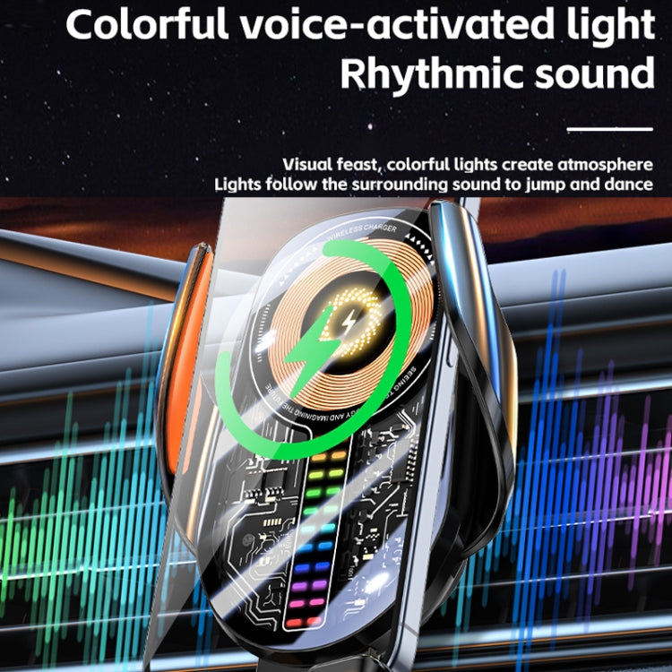 15W Car Sound Pickup Atmosphere Light Wireless Mobile Phone Charging Stand