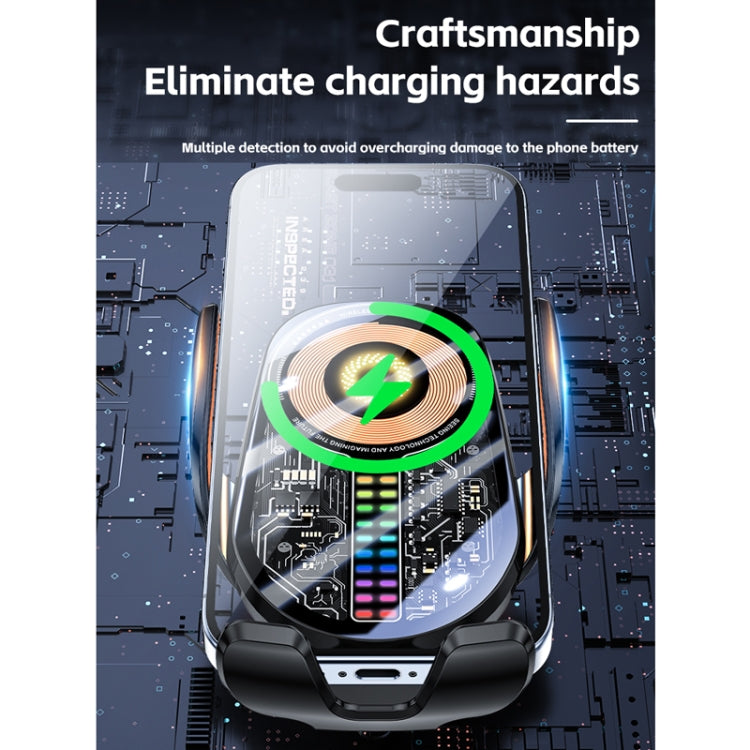 15W Car Sound Pickup Atmosphere Light Wireless Mobile Phone Charging Stand