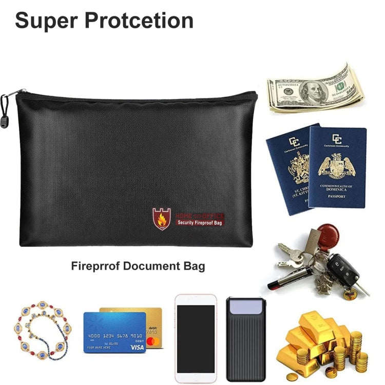 Fireproof Waterproof Document And Money Bag Cash Envelope For Jewelry Passport Valuables